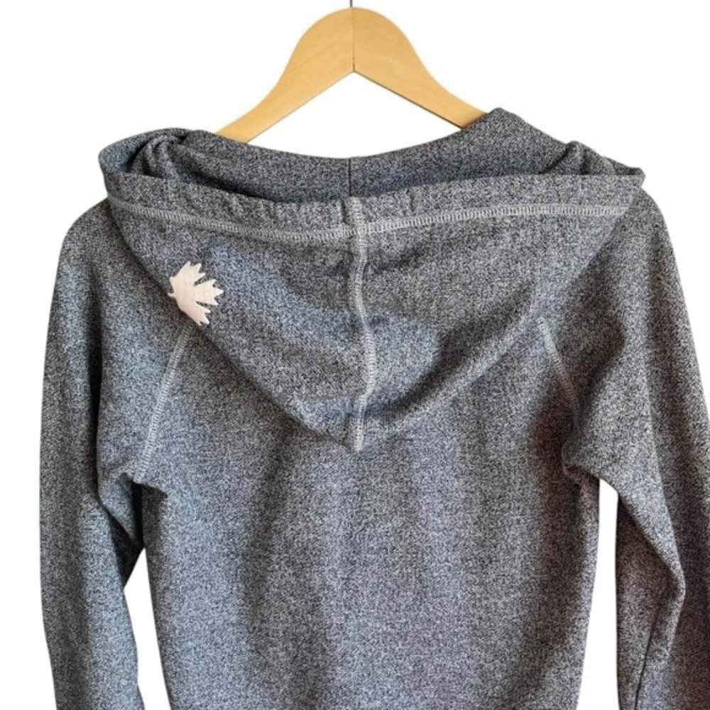Roots Zip Up Hoodie XS Gray Salt Pepper Canada - Picture 6 of 13